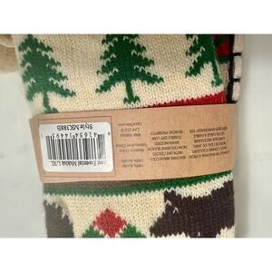 L/XL Mukluk Lazy One Bear/Pine Tree Knitted Slippers NWT